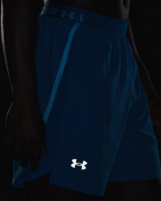 Men's UA Launch SW 7'' WM Shorts, Blue, pdpMainDesktop image number 3
